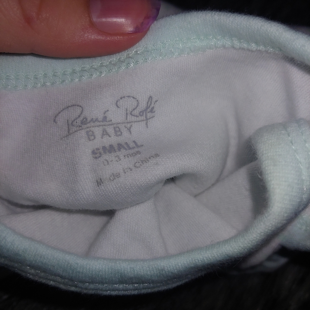 🌙5/$25 Rene Rofe | mint white pattern onesie - Picture 6 of 7